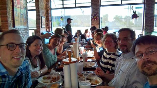 Wild and Crazy AASLH Regional Reps at dinner